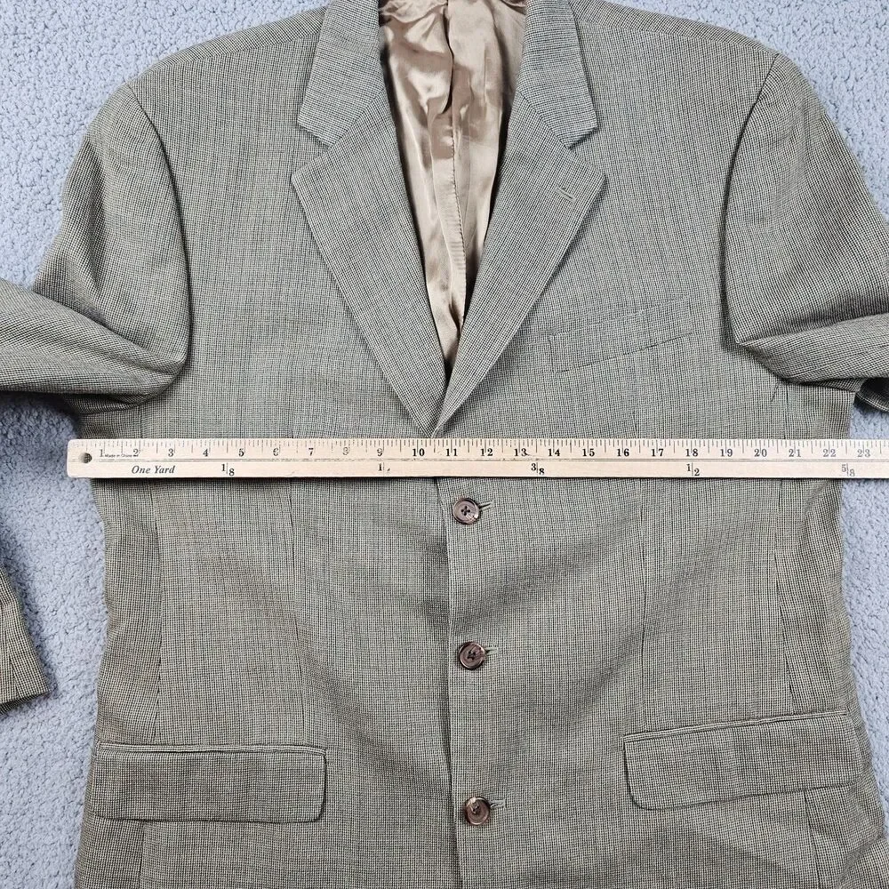 Ralph Ralph Lauren Blazer Jacket Mens 42L Tan Silk Wool Blend Sport Coat